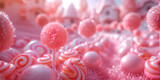 Colorful sugar sweetness on a background of soft pastel color, romantic candy background with a pastel texture.