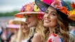 woman in hat at ascot racecourse