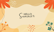 Hello Summer. Summer Background Vector. Summer Season. Summer Wallpaper Vector.