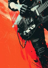 Rock music background. Rock poster. Background for music festival or concert poster or flyer, design template