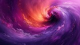 Fototapeta Kosmos - A Mesmerizing Abstract of Swirling Purples and Warm Hues