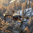 A consumer drone with AI-powered photography features capturing and analyzing images in real-time