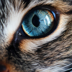 Wall Mural - A close-up of a cats eyes. 