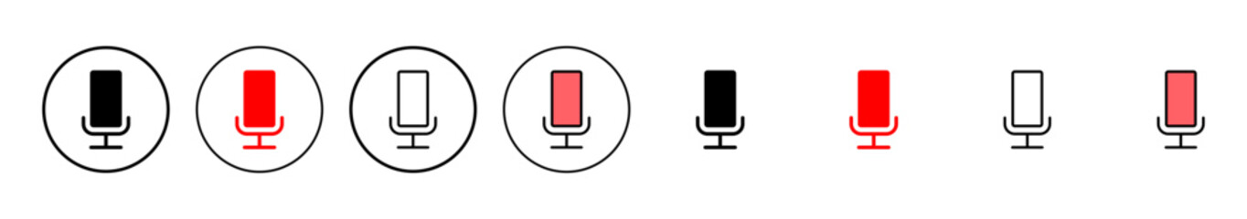 Wall Mural - Microphone icon vector illustration. karaoke sign and symbol