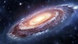 Galaxy in the Vast Immensity of Outer Space with Stars and Cosmic Wonders