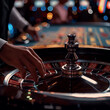 © filiz - male playing gambling roulette at the casino