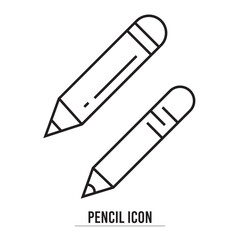 Sticker - Pencil icon. Edit symbol. Draw sign, flat vector element isolated on white background. Simple vector illustration for graphic and web design. In eps 10.