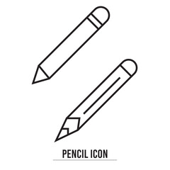 Canvas Print - Pencil icon. Edit symbol. Draw sign, flat vector element isolated on white background. Simple vector illustration for graphic and web design. In eps 10.