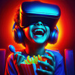 kids enjoying the excitement of using VR googles