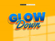 glow down editable text effect
