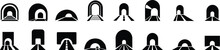 Tunnel Sign Multi Series Style Icon Set. Simple Glyph, Flat Vector Of Railway Warnings Icons For Ui , Website Or Mobile Application, Modern Empty Highway , Automobile Bridge, Transport Infrastructure.