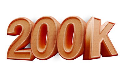 Wall Mural - Celebration 200k followers social media banner with textured lettering style