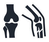 Fototapeta Dinusie - knee and joint knee medical tool, ecg medical tool vector icon