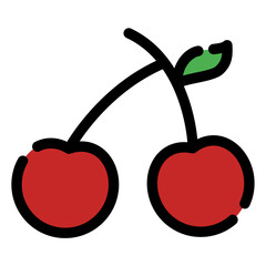 Wall Mural - cherry fruit icon 