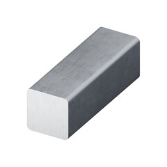 Wall Mural - Stainless steel square bar isometric icon