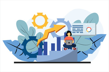 Business Strategy Flat Illustration Design