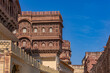 Architecture of Mehrangarh Fort in Jodhpur, Rajasthan, is one of the largest forts in India.