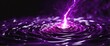 Purple pure energy with electrical electricity plasma power fusion on plain black background from Generative AI