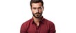 © TheWaterMeloonProjec - An individual standing with confidence and poise for a photograph, wearing a vibrant red shirt