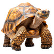 A large turtle is upright on its hind legs