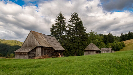 Wall Mural - Old Farm in the carpathians of Romania