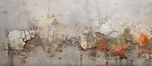 Wall With Peeling Paint And Fire Hydrant Close Up