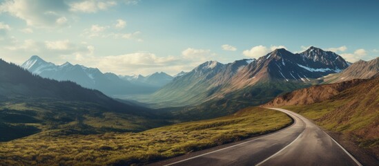 Poster - Breathtaking mountain pass overlooking valley