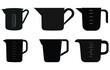 Silhouette Measuring cup with pour spout, Measuring cup icon vector