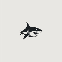 Wall Mural - Shark logo design icon vector template