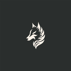 Wall Mural - Wolf head logo design icon vector