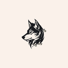 Wall Mural - Wolf head logo design icon vector