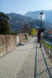 Street and pathway around Lake Como