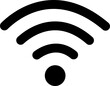 © M - Wireless Network icon Fill style. Depicting symbol related to wireless Wi-Fi connectivity, including Wi-Fi sign and internet connection, that enable remote internet access on transparent background.
