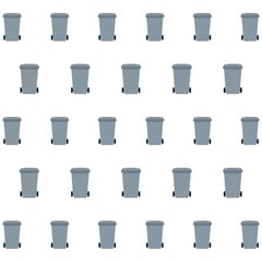 Canvas Print - Rubbish bins for recycling icon seamless pattern