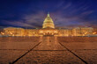  US Capitol building at sunset, Washington DC, USA.