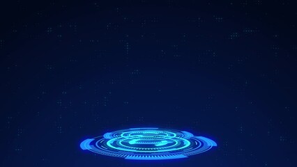 Futuristic HUD circle interfaces. Digital technology network concept
