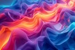 Vibrant Abstract Background with Fluid Dynamic Waves in Pink, Blue and Purple Tones Digital Illustration for Creative Design