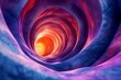 Surreal Vortex Tunnel with Vibrant Red and Blue Lights Abstract Wormhole Concept Illustration for Science Fiction Backgrounds or Wallpapers