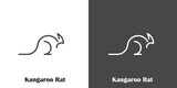 Fototapeta Pokój dzieciecy - Kangaroo rat animal vector logo design,animal logo