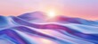 Tranquil pastel sunrise in minimalistic 3d abstract landscape with serene rolling hills