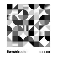Wall Mural - geometric trendy pattern. modern background with simple elements. retro texture with basic geometric