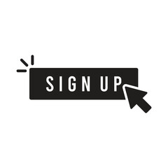 Poster - sign up icon vector