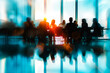 © MVProductions - Business people in Round table discussions at Business conventions and Presentations, meeting business partners in the conference room, blurring the image