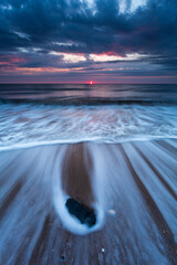 Sticker - Scenic view of the beach at sunset