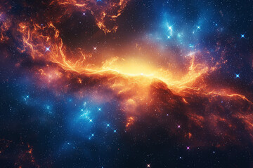 Wall Mural - outer space with stars, constellations, galaxies, planets in universe