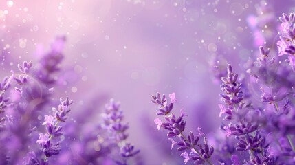 KS Lavender flowers in purple color closeup blurred backg