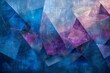 Abstract blue and purple geometric background,  Triangular low poly design