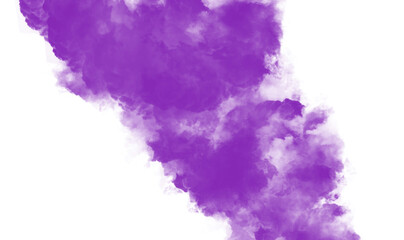 Wall Mural - Purple smoke texture on white  background