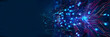 © john - Quantum computer technology concept. Futuristic blue circuit board background vector. Modern technology circuit board texture background design. Waves flow. Quantum explosion technology.