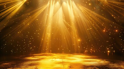 spotlight effect gold scene background